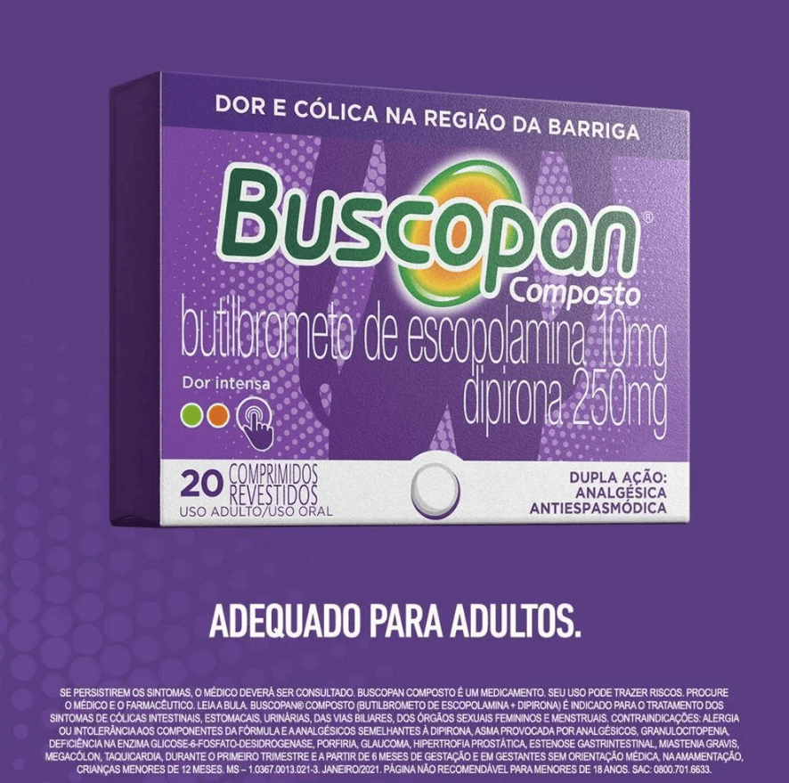 Buscopan Composto 20 Comprimidos   Buscopan 20 Card 